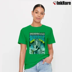 Women’s Jane Fonda Barbarella Poster 1968 Signature T-Shirt in irish green | Soft, Flattering Fit