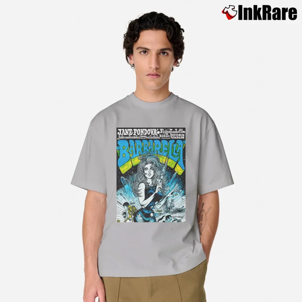 Men’s Jane Fonda Barbarella Poster 1968 Classic T-Shirt in sport grey | Soft, Breathable Everyday Wear