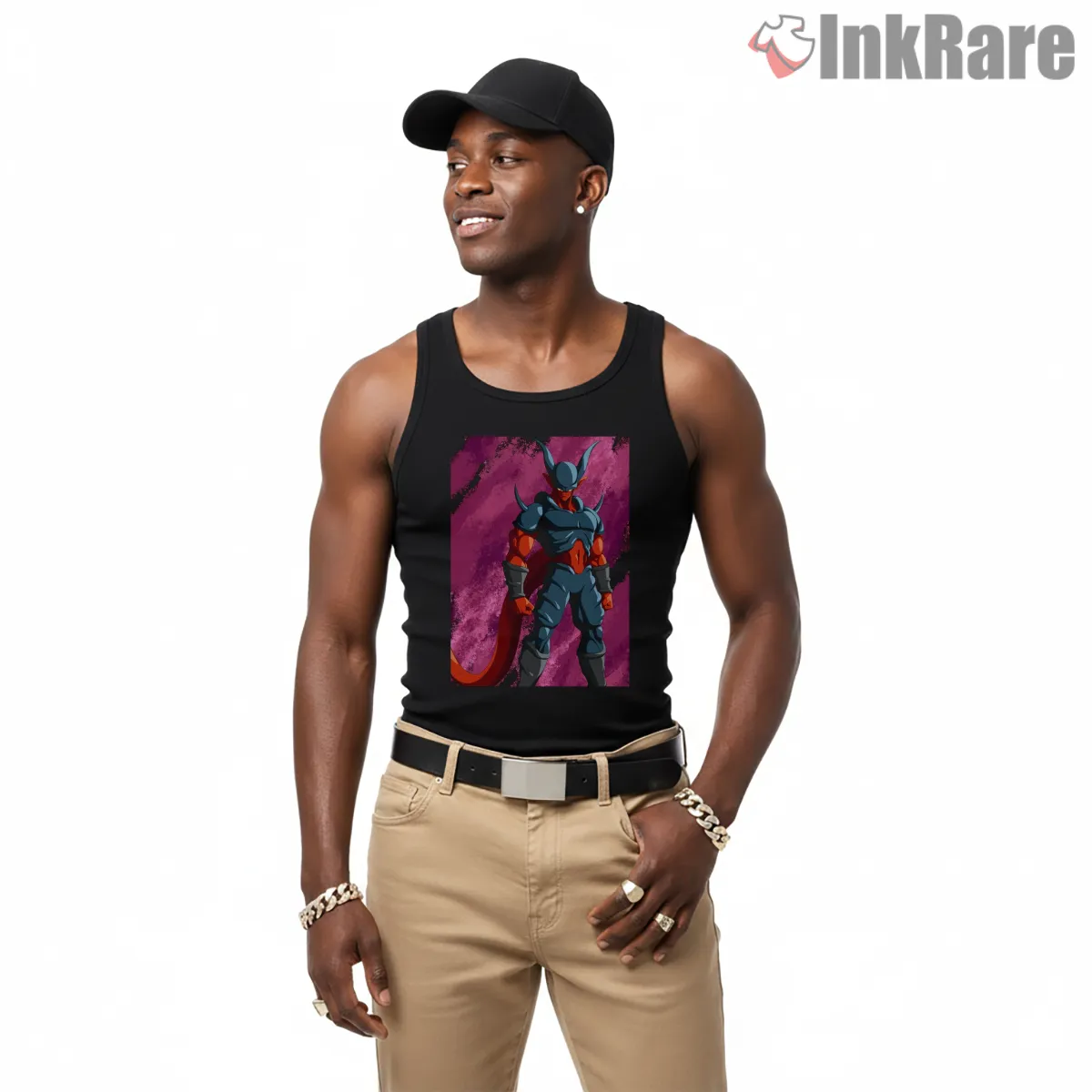 Janemba Dark Demon Crimson Texture Tank Top Black Janemba Dark Demon Crimson Texture Shirt on black tank top for men graphic tee