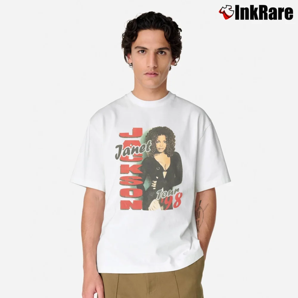 Men’s Janet Jackson Feat Usher 1998 Tour Classic T-Shirt in white | Soft, Breathable Everyday Wear
