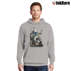 Men’s Jango Fett Star Wars Streetwear Promo Pullover Hoodie in sport grey | Cozy, Durable, Modern Fit