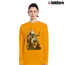 Women’s Jango Fett Star Wars Streetwear Promo Long-Sleeve Top in orange | Sleek, Versatile, All-Season