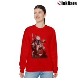 Women’s Jango Fett Star Wars Streetwear Promo Relaxed Sweatshirt in red | Soft, Laid-Back Vibe