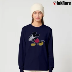 Women’s Japanese Brand Number Nine Eddie Vedder Mickey Mouse Long-Sleeve Top in navy | Sleek, Versatile, All-Season