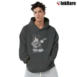 Men’s Japanese Brand Number Nine Mickey Mouse Pullover Hoodie in charcoal | Cozy, Durable, Modern Fit