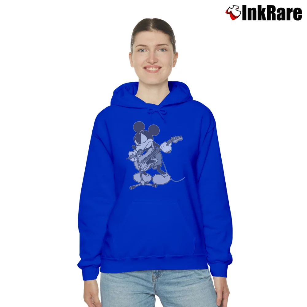 Women’s Japanese Brand Number Nine Mickey Mouse Cozy Hoodie in royal blue | Warm, Structured, Stylish