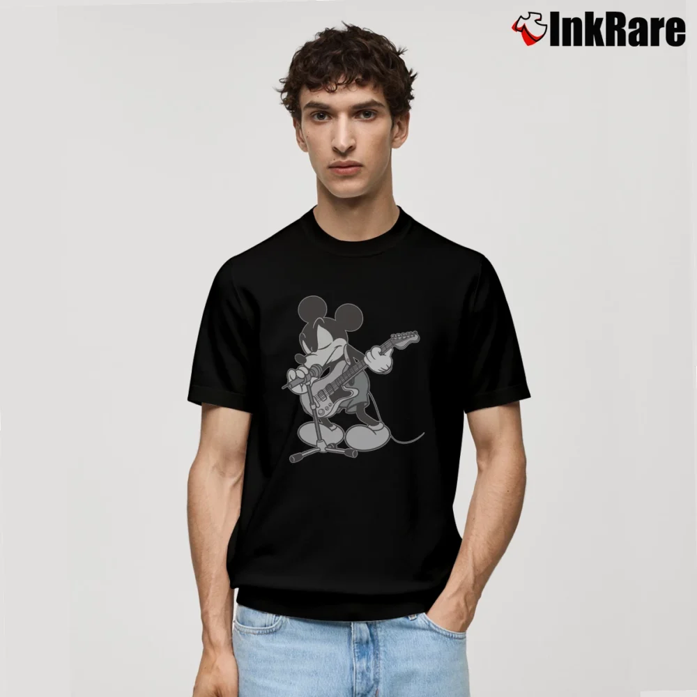 Men’s Japanese Brand Number Nine Mickey Mouse Classic T-Shirt in black | Soft, Breathable Everyday Wear