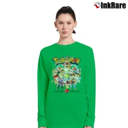 Women’s Japanese Brand Pokemon 90s Style Graphic Long-Sleeve Top in irish green | Sleek, Versatile, All-Season