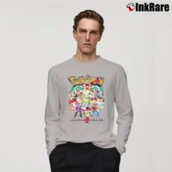 Men’s Japanese Brand Pokemon 90s Style Graphic Long-Sleeve Shirt in sport grey | Sleek, Lightweight, Year-Round Wear