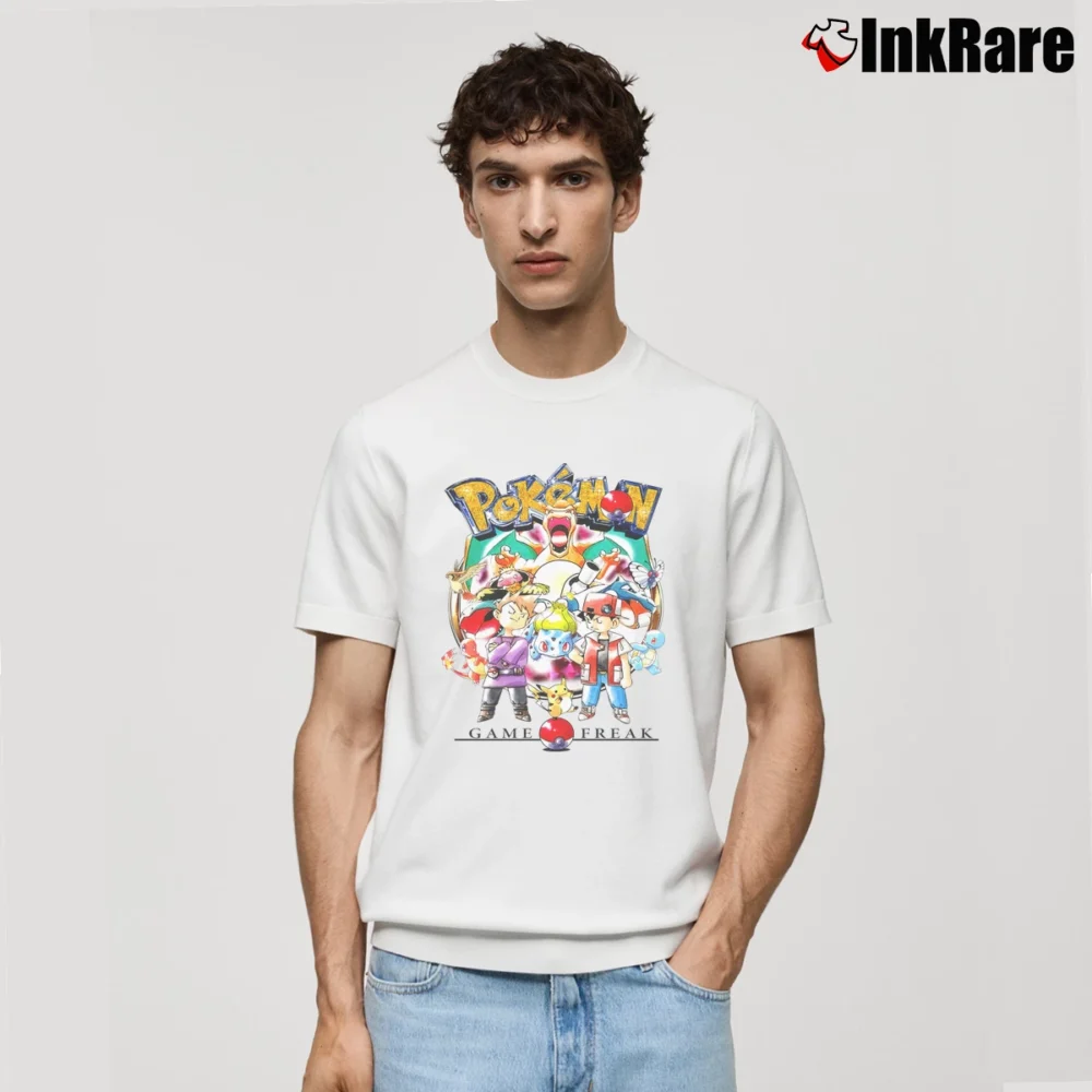 Men’s Japanese Brand Pokemon 90s Style Graphic Classic T-Shirt in white | Soft, Breathable Everyday Wear