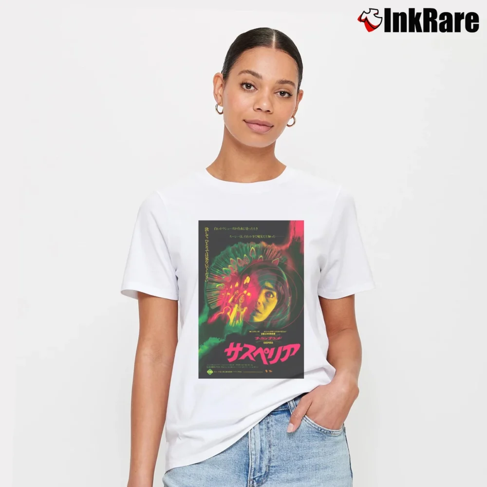 Women’s Japanese Movie Poster Suspiria Signature T-Shirt in white | Soft, Flattering Fit