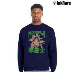 Men’s japanese sumo wrestler midorifuji kazunari for Sumo Fans Crewneck Sweatshirt in navy | Cozy Fabric, Clean Style