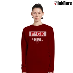 Women’s jarren duran fck em for Bold Baseball Fans Long-Sleeve Top in maroon | Sleek, Versatile, All-Season