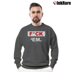 Men’s jarren duran fck em for Bold Baseball Fans Crewneck Sweatshirt in charcoal | Cozy Fabric, Clean Style