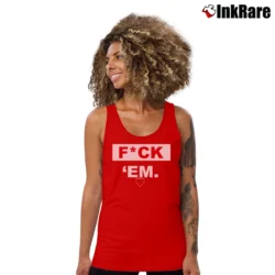 Women’s jarren duran fck em for Bold Baseball Fans Tank Top in red | Lightweight, Movement-Friendly