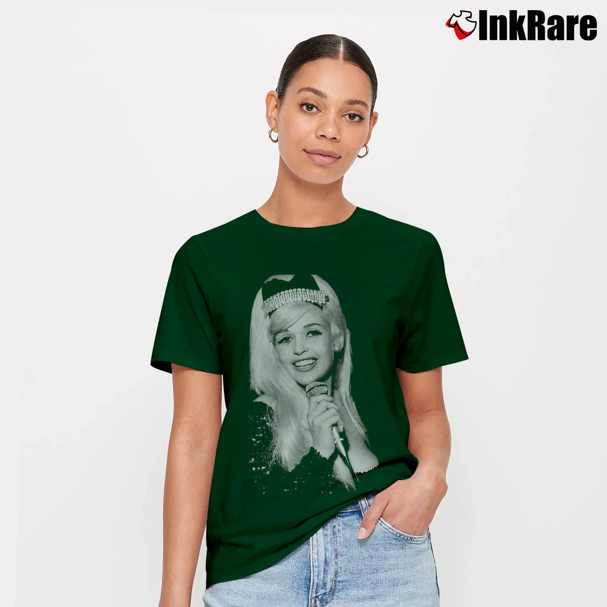Women’s Jayne Mansfield 1950s Too Hot Signature T-Shirt in forest green | Soft, Flattering Fit