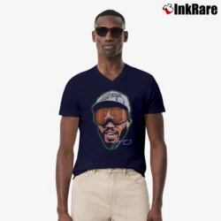 Men’s jayson tatum vintage for NBA and Celtics Fans V-Neck Tee in navy | Sharp, Breathable, Everyday Staple