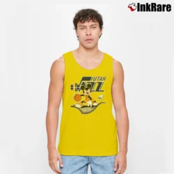 Men’s Jazz Basketball Player Mickey Mouse Tank Top in yellow | Breathable, Active-Friendly Design