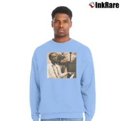 Men’s Jazz Pianist Bobby Timmons Crewneck Sweatshirt in light blue | Cozy Fabric, Clean Style