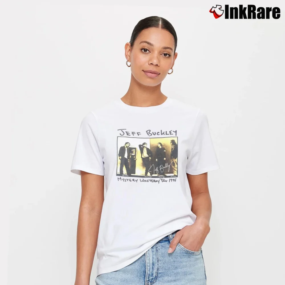 Women’s Jeff Buckley Mystery White Boy Tour Signature T-Shirt in white | Soft, Flattering Fit