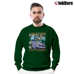 Men’s Jeff Gordon 1999 A Galaxy Saved Superman Racing Crewneck Sweatshirt in forest green | Cozy Fabric, Clean Style