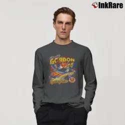 Men’s Jeff Gordon Superman Racing Graphic Long-Sleeve Shirt in charcoal | Sleek, Lightweight, Year-Round Wear