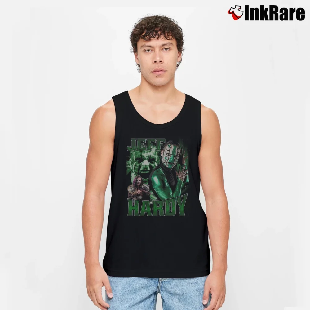 Men’s jeff hardy retro bootleg wrestling legend fan Tank Top in black | Breathable, Active-Friendly Design