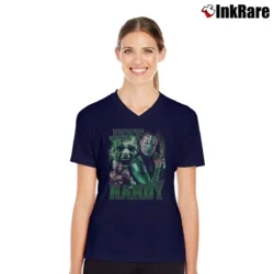 Women’s jeff hardy retro bootleg wrestling legend fan V-Neck Tee in navy | Chic Neckline, Soft Texture