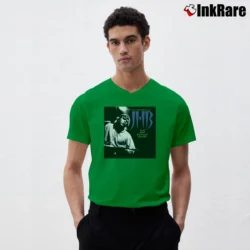 Men’s Jeff Healey Band Tour V-Neck Tee in irish green | Sharp, Breathable, Everyday Staple