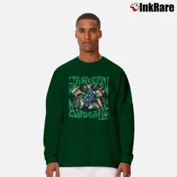 Men’s Jefferson Airplane Volunteers Band Long-Sleeve Shirt in forest green | Sleek, Lightweight, Year-Round Wear