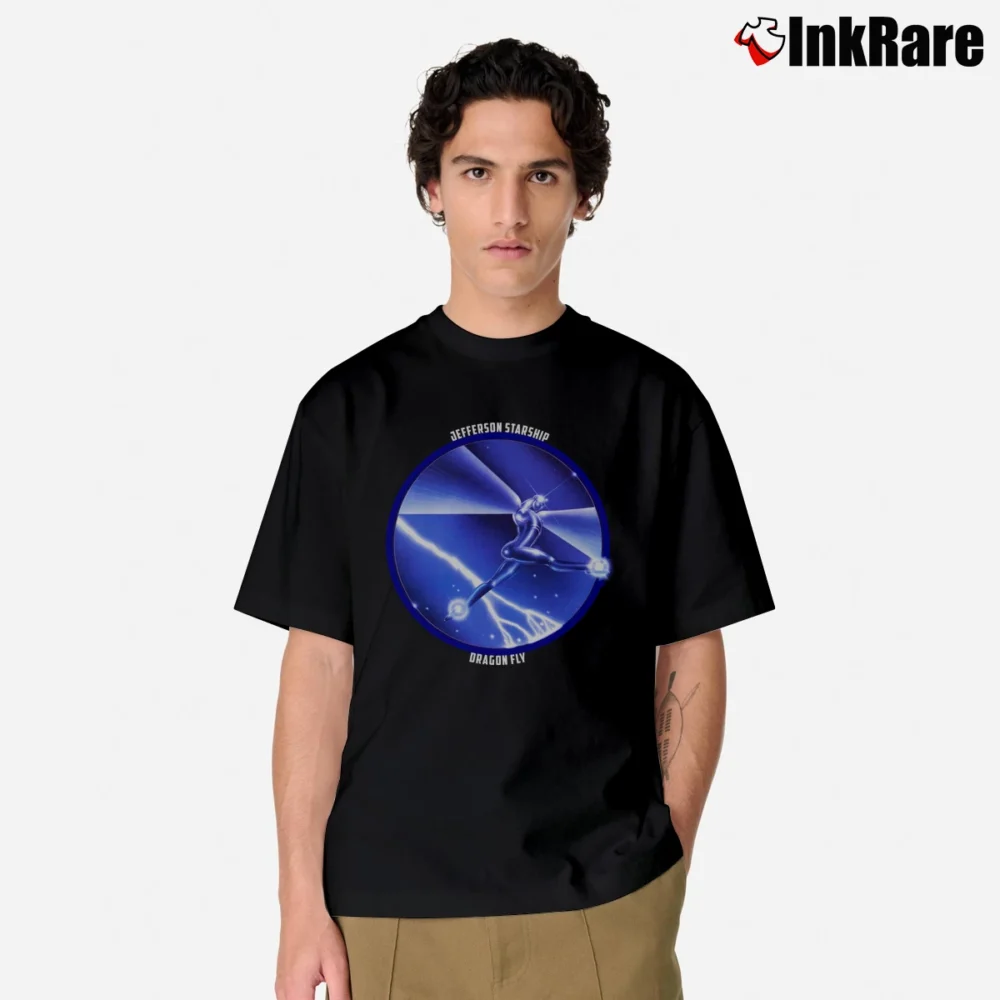 Men’s Jefferson Starship Dragon Fly Band Classic T-Shirt in black | Soft, Breathable Everyday Wear