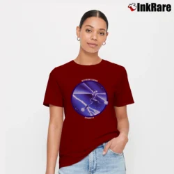 Women’s Jefferson Starship Dragon Fly Band Signature T-Shirt in maroon | Soft, Flattering Fit