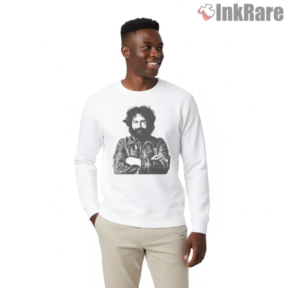 Jerry Garcia Classic Leather Portrait Shirt on graphic shirt for men graphic tee