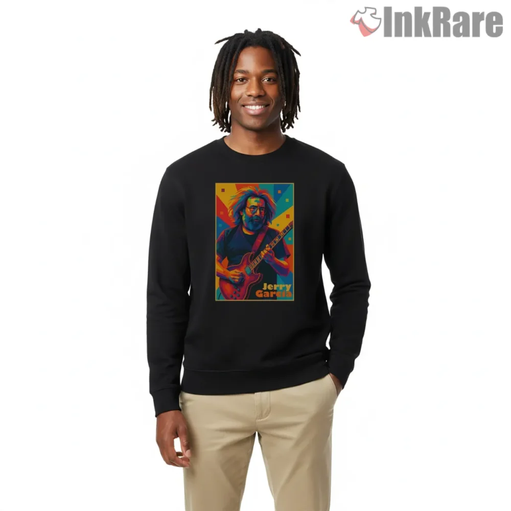 Jerry Garcia Color Burst Pop Art Stage Shirt on graphic shirt for men graphic tee