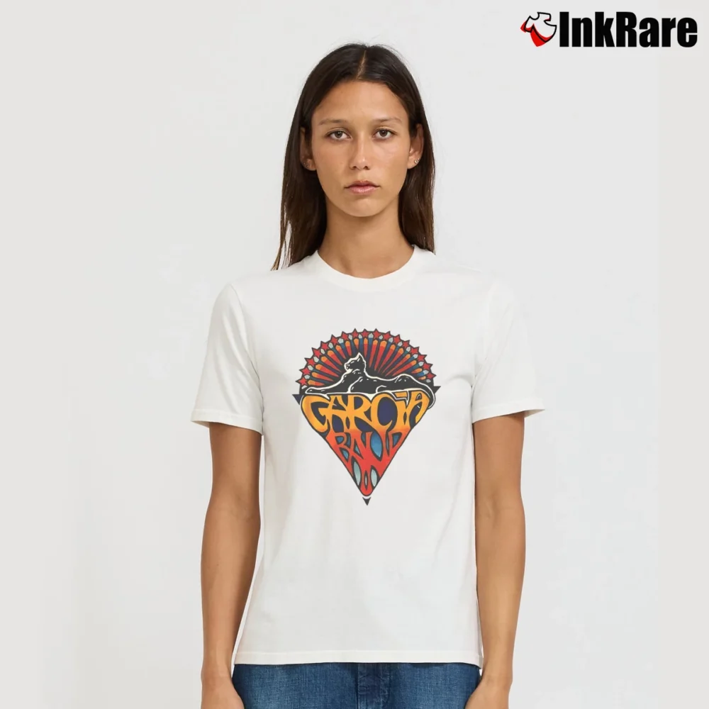 Women’s Jerry Garcia Grateful Dead Band Signature T-Shirt in white | Soft, Flattering Fit