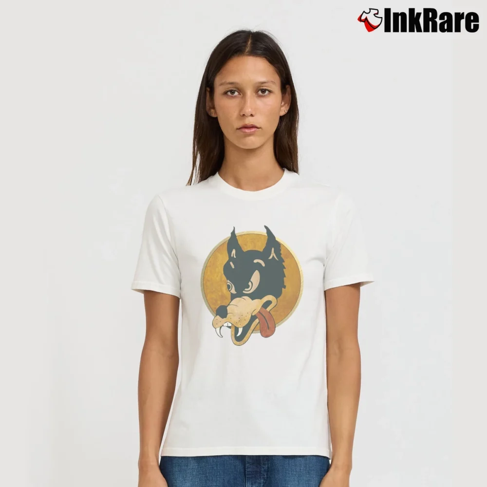 Women’s Jerry Garcia Grateful Dead Wolf Guitar Signature T-Shirt in white | Soft, Flattering Fit