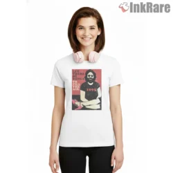 Jerry Garcia Let There Be Songs Tribute Shirt on white short sleeve shirt for women graphic tee
