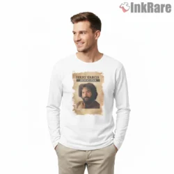 Jerry Garcia Shining Star Vintage Poster Shirt on white long sleeve shirt for men graphic tee