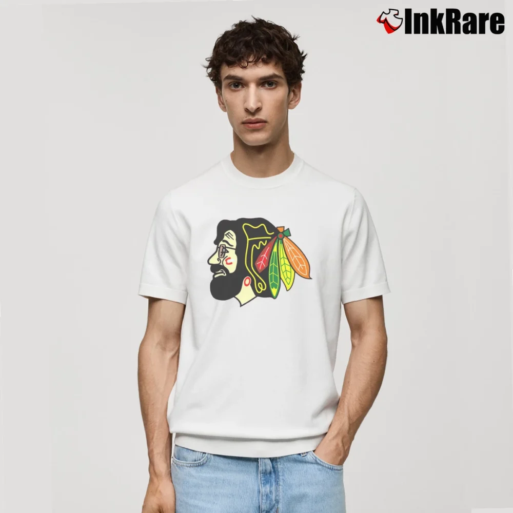 Men’s Jerry Hawk Blackhawks Jerry Garcia Classic T-Shirt in white | Soft, Breathable Everyday Wear