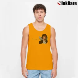 Men’s Jesse Eisenberg Celebrity Tribute Tank Top in orange | Breathable, Active-Friendly Design