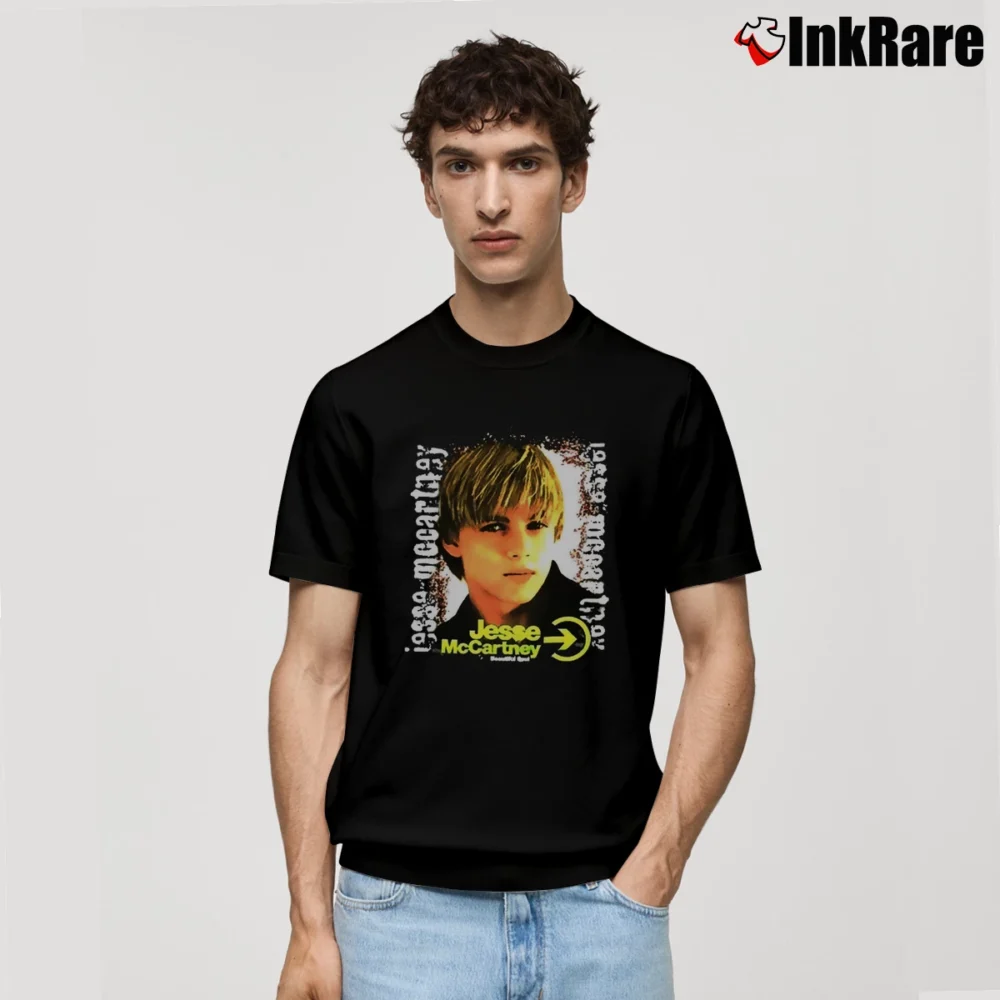 Men’s Jesse Mccartney Arrow Logo Tour Classic T-Shirt in black | Soft, Breathable Everyday Wear