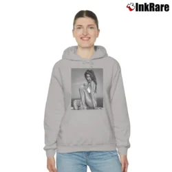 Women’s Jessica Alba Celebrity Fan Graphic Cozy Hoodie in sport grey | Warm, Structured, Stylish