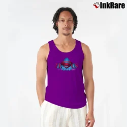Men’s Jesus Is My Superhero Superman Logo Tank Top in purple | Breathable, Active-Friendly Design