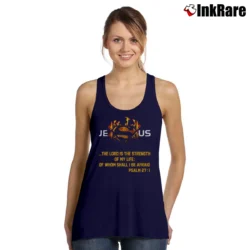 Women’s Jesus Logo Superman Style Tank Top in navy | Lightweight, Movement-Friendly