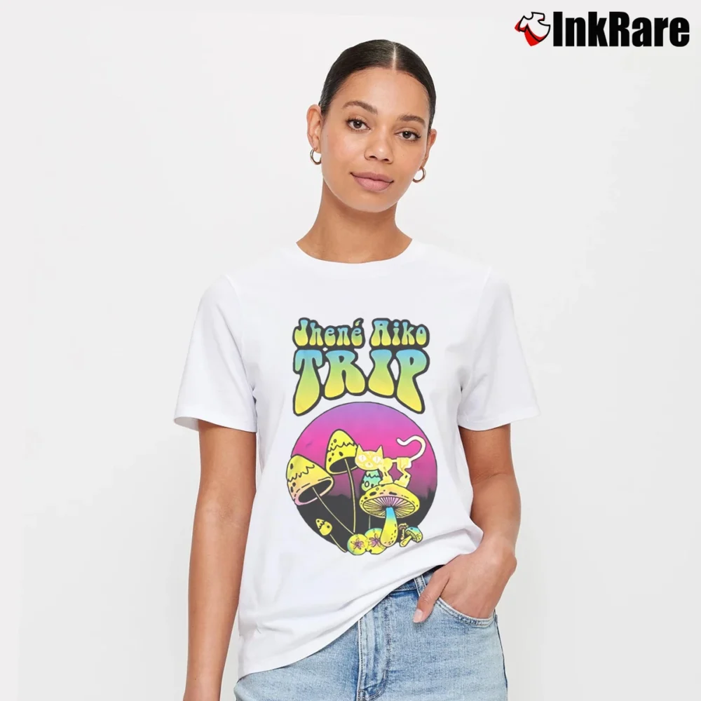 Women’s Jhene Aiko Trip Album Birthday Gift Signature T-Shirt in white | Soft, Flattering Fit