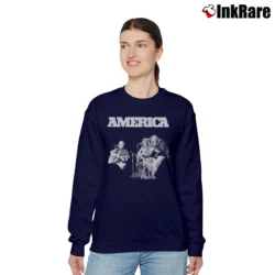 Women’s Jiayuhua Men's America Rock Band Relaxed Sweatshirt in navy | Soft, Laid-Back Vibe