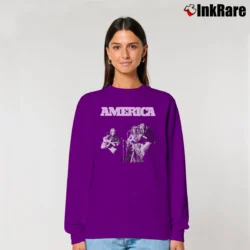 Women’s Jiayuhua Men's America Rock Band Relaxed Sweatshirt in purple | Soft, Laid-Back Vibe