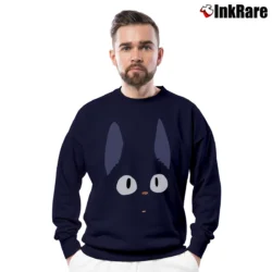 Men’s Jiji The Cat Kiki's Delivery Crewneck Sweatshirt in navy | Cozy Fabric, Clean Style
