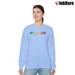 Women’s Jill Scott Soul Music Graphic Relaxed Sweatshirt in light blue | Soft, Laid-Back Vibe