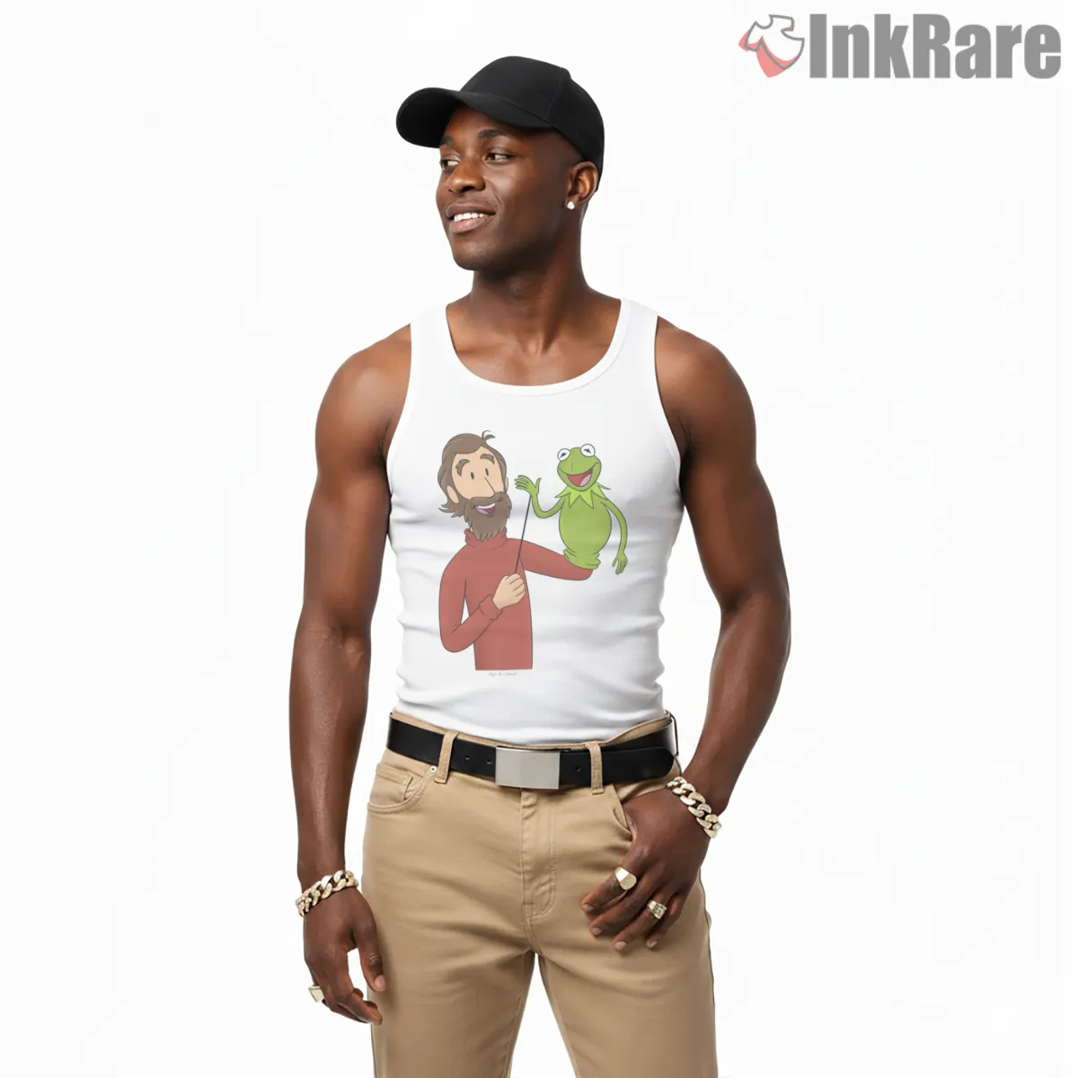 Jim Henson And Kermit Tribute Creator Legacy Shirt on white tank top for men graphic tee
